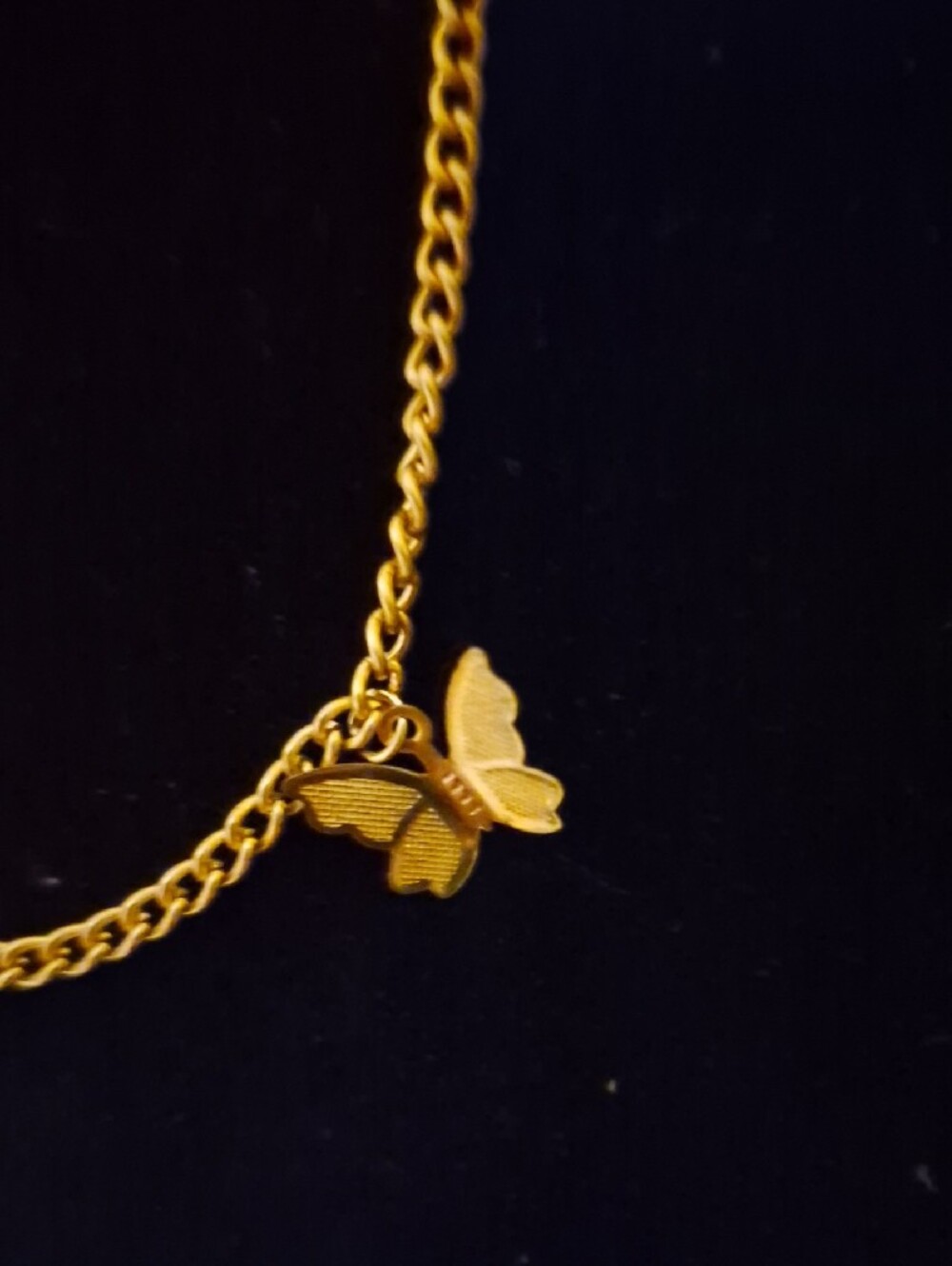 Gold Butterfly Charm Necklace - Women's Jewelry - Picture 3 of 10